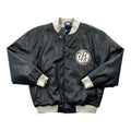 Leather bomber jacket