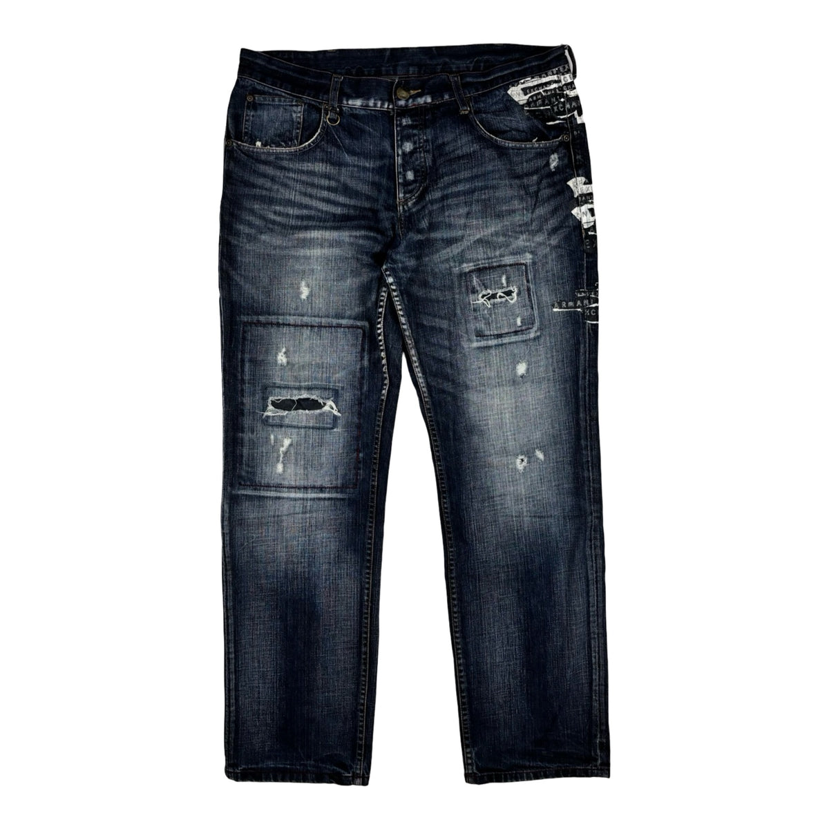 Printed Straight Jeans